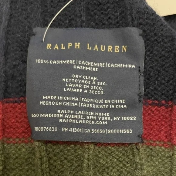Ralph Lauren (NWT) Cricket Cable Knit, 100% Cashmere Throw - Picture 3 of 10